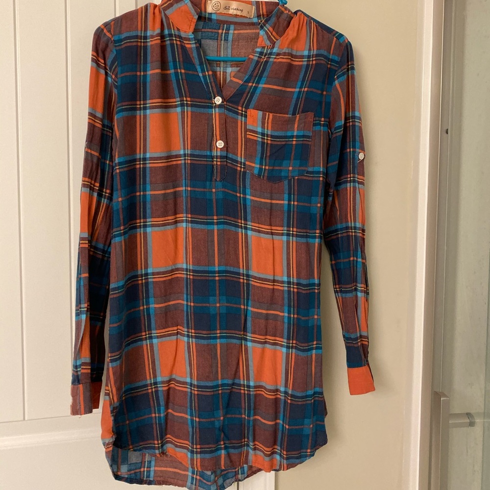 Flannel tunic